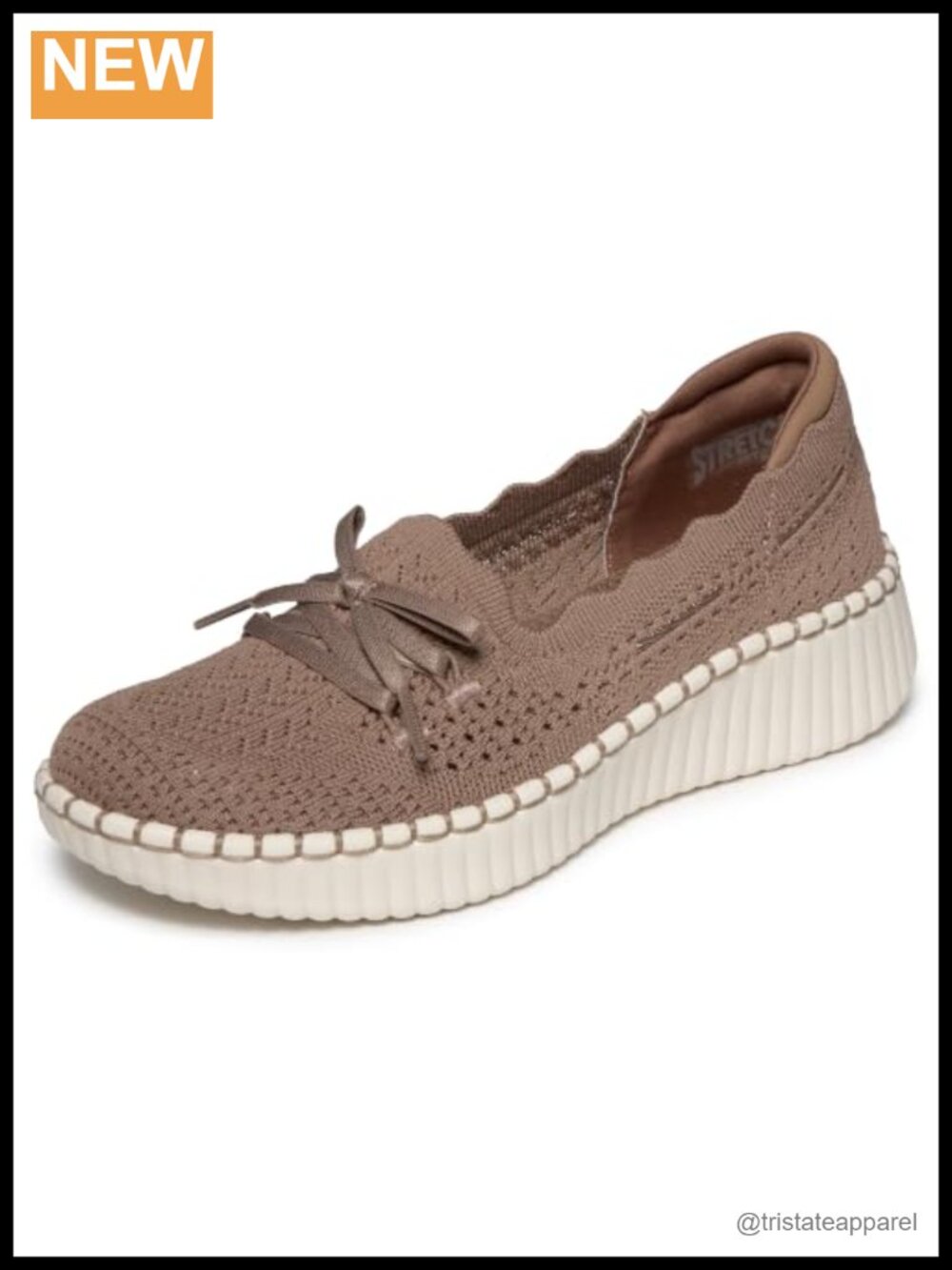 Skechers Wilshire Blvd Knit Sail Slip-On Shoes Vegan Memory Foam
